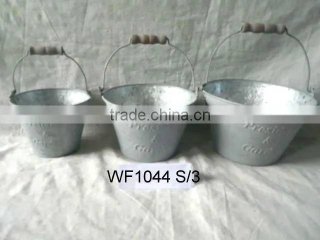 tin metal garden flower planter pot WF1026