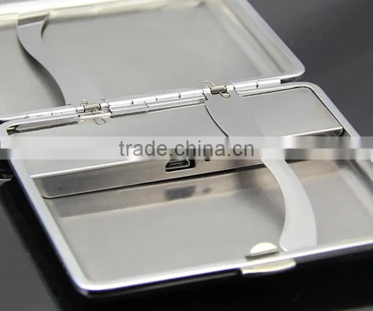 Multicolor metal cigar tin box with electronic lighter