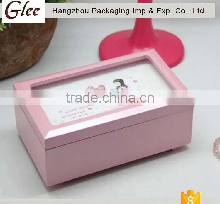 Popular cute beautiful wood jewellery box