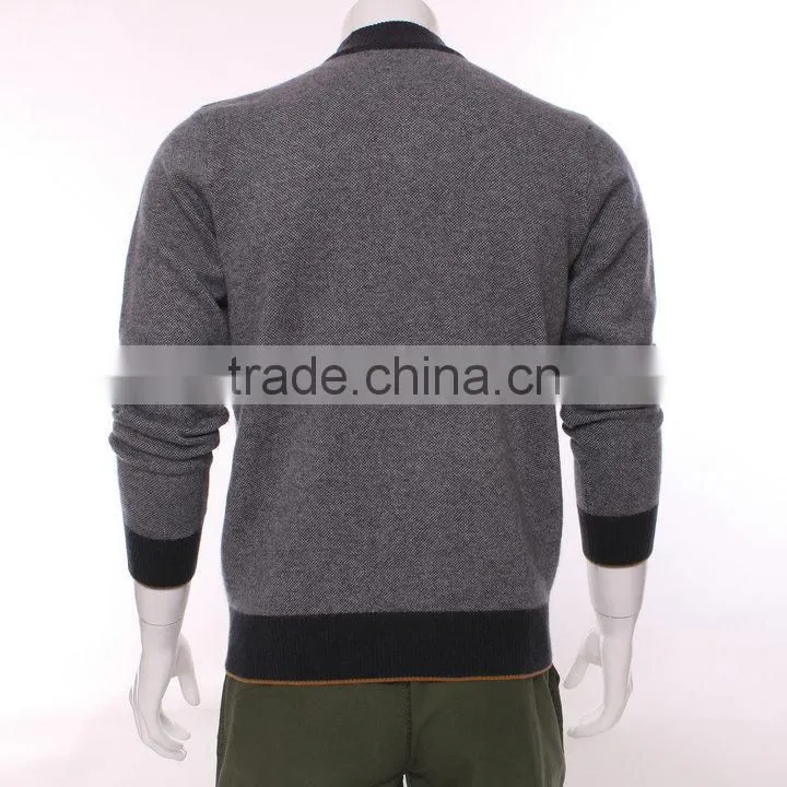 fully jacquard sweater knitting machine for men pullover sweater ,machine knitting wool yarn for winter sweater with zipper