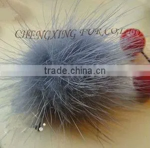 CX-F-01 Mink Fur Cute Ball Fashion Ring
