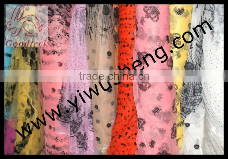 Beautiful nylon floral tutu tulle, 100% nylon tutu tulle, wedding decoration