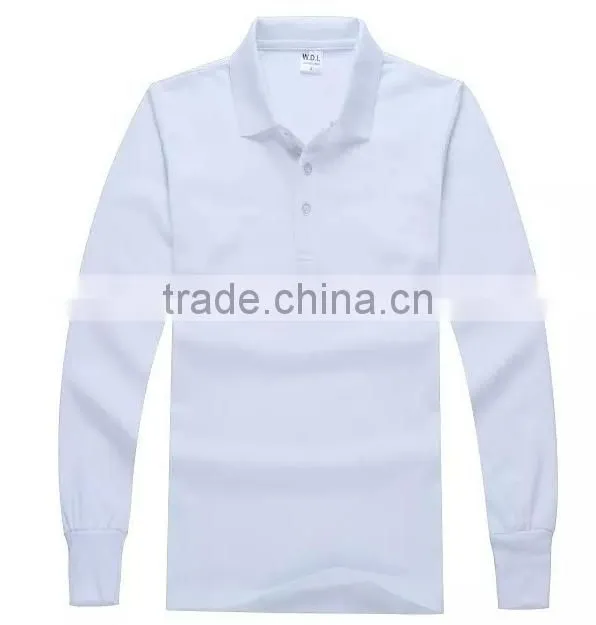 Customzied Blank Polo Shirt With Long Sleeves Unisex Autumn&Winter Top Clothings With Private Labels Or Company Logo Print