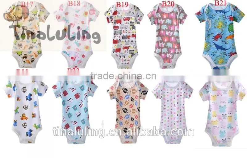 2015 top fashion Unisex 100% cotton wholesale baby bodysuits newborn baby clothing ,Infant rompers