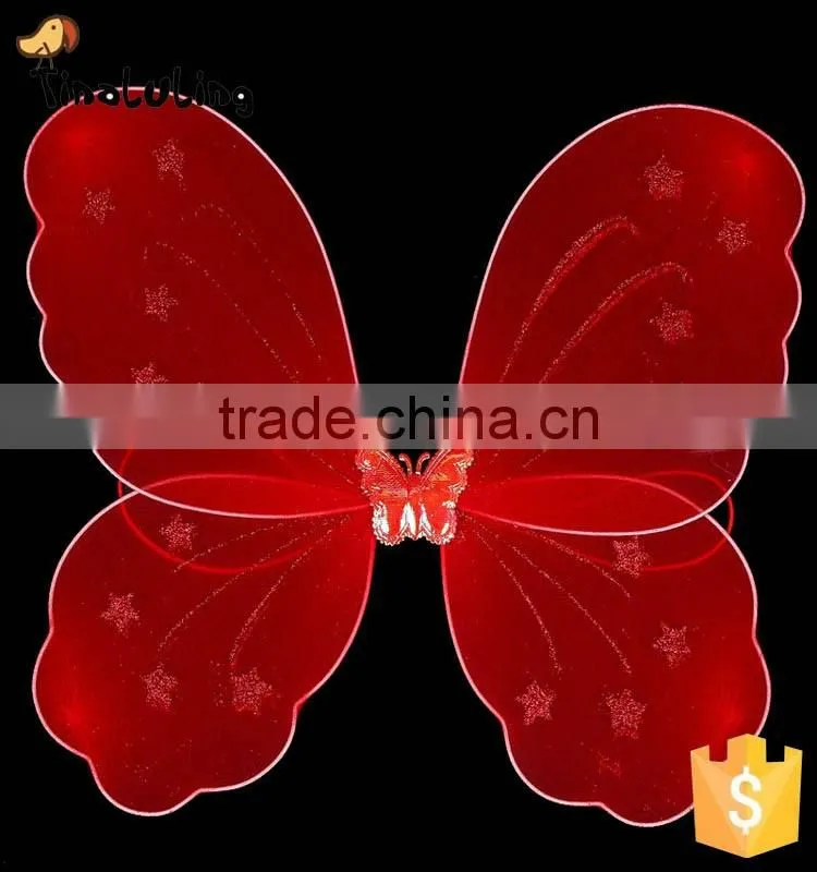 cheap single nylon butterfly fairy wings for party decorations