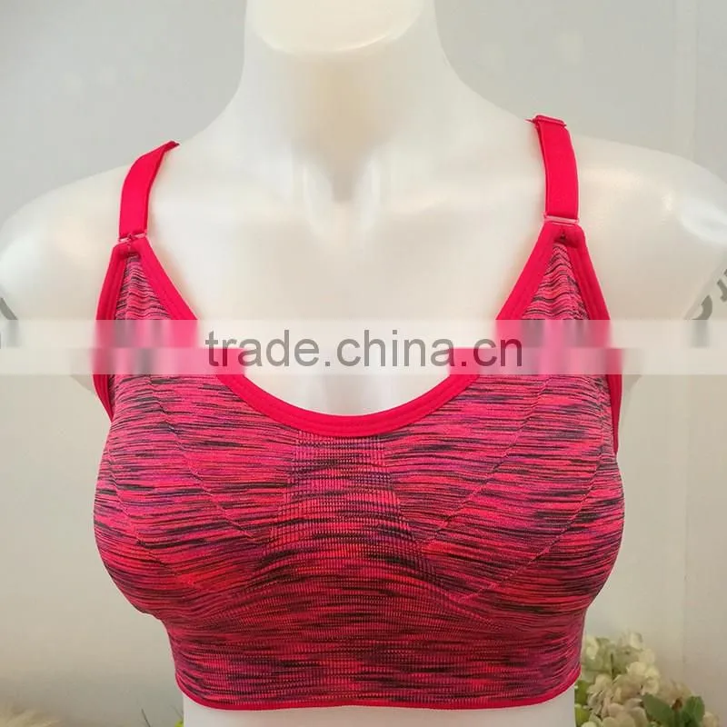 Satin Styling Sexy Women Fitness Gym Running Sports Bra Top