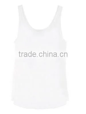 Fashion Street Personality Pattern water print women tank top(White)