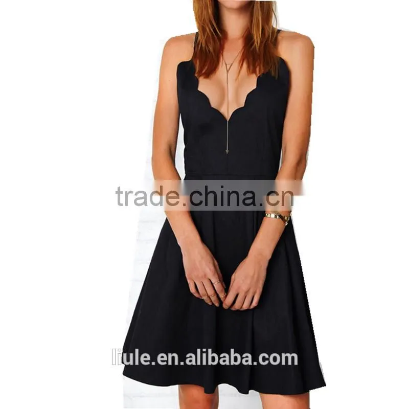 2017 Fashion V Neck Bandage Ladies Western Woman Dress