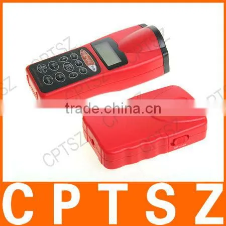 Dual ultrasonic distance meter with laser pointer rangefinder