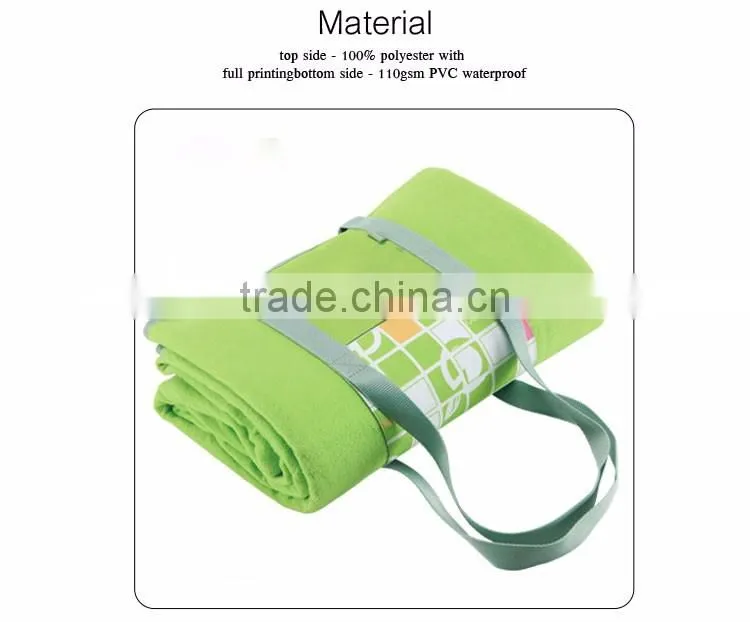 Waterproof Anti-Pillng Polar Fleece Custom Picnic Blankets