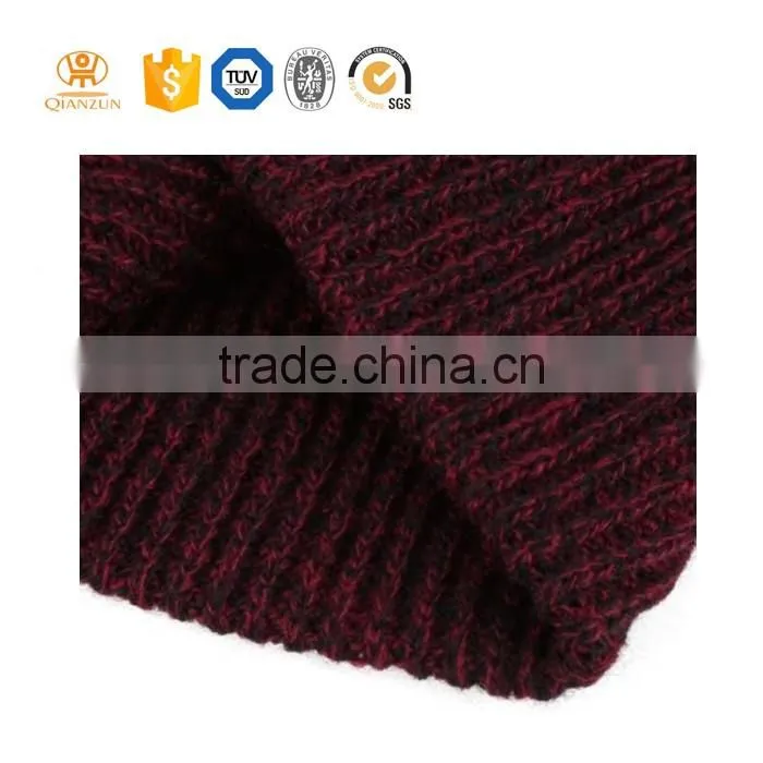 High quality custom knitted beanie with a woven label