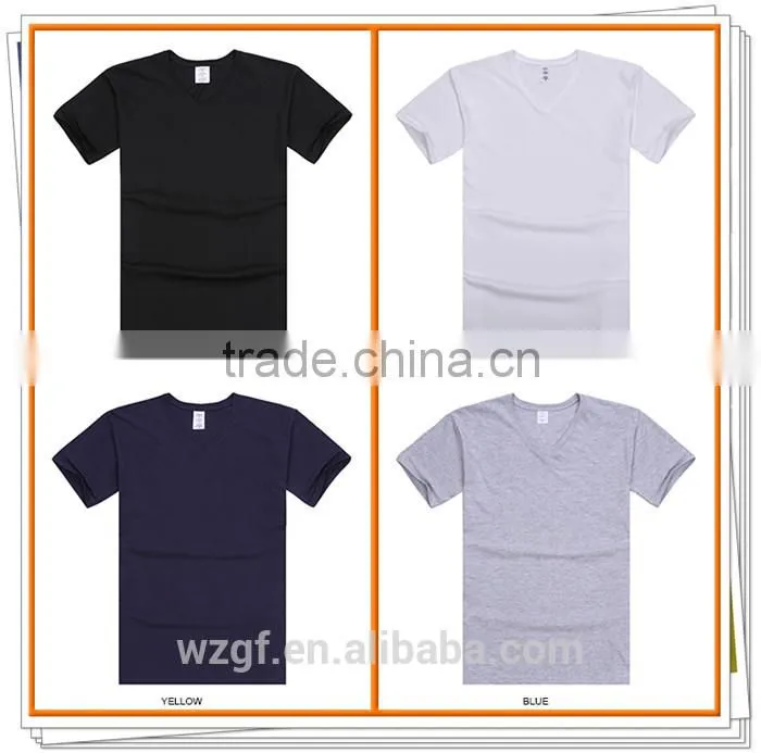 Promotional Plain Election Campaign V Neck Man Cotton t Shirts