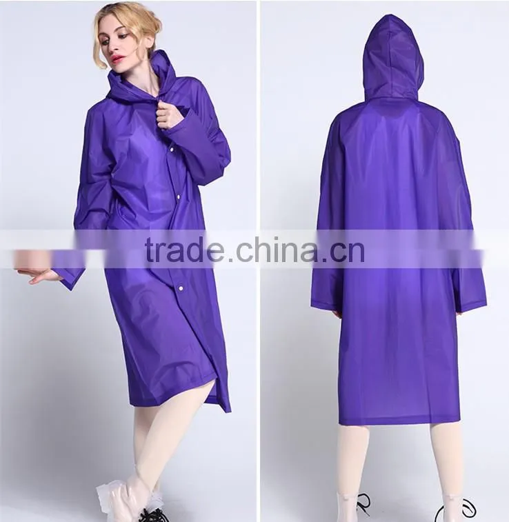 Women Long EVA Raincoat Fashion Raincoat