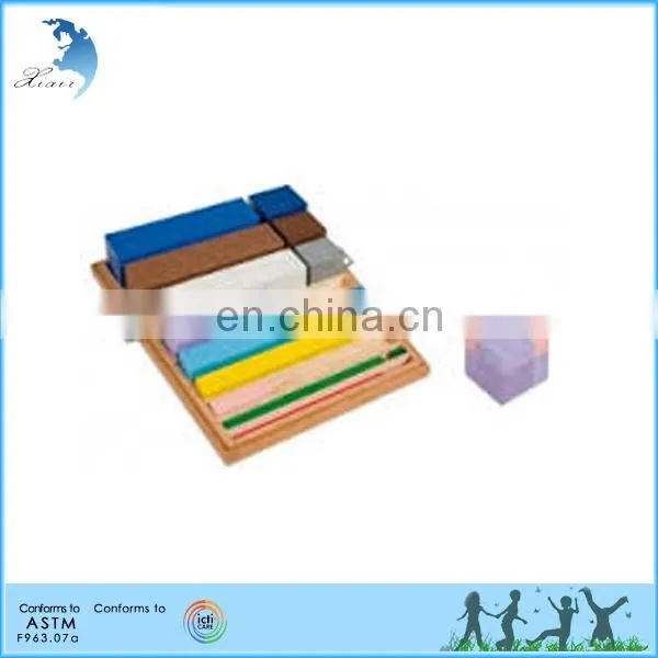 Preschool Wooden Educational Montessori Material EN71 Mathematic Toy Cubing Material Cubes and Squares for the Numbers 1-9