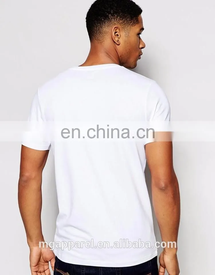 High Quality Blank T-shirt Round Neck Plain White T shirt for Men