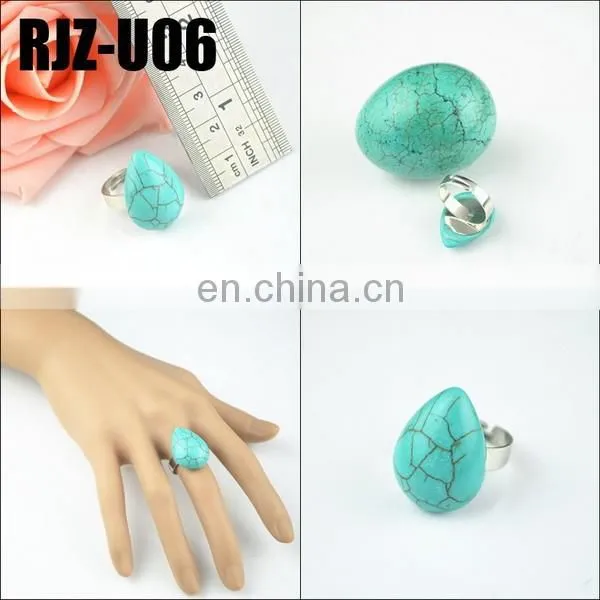 Different Size Turquoise Cuff Ring In Stock
