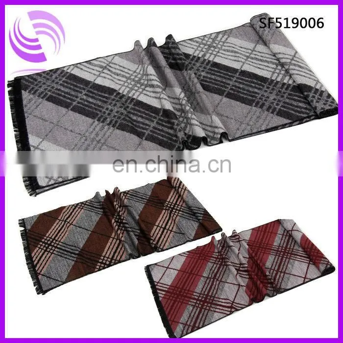 Best selling striped modal men wool cashmere scarf wholesale