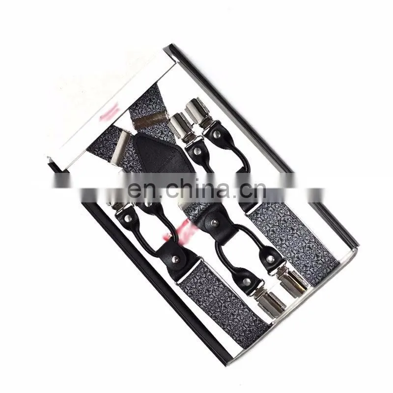 Professional Production Unisex Elastic 3.5cm 6 Clips-On Y-Shape Braces Suspenders