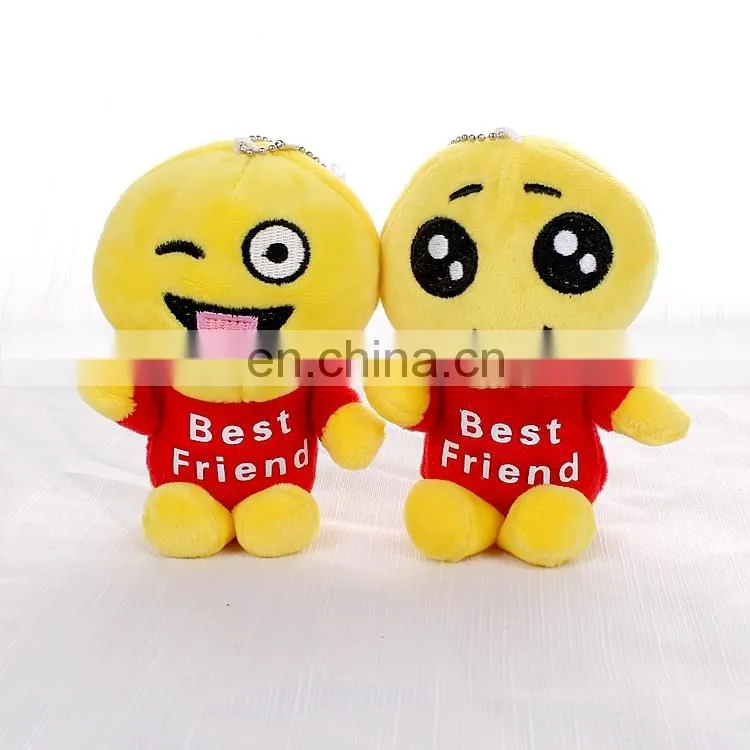 Wholesale cheap Emoji smiling face plush toys for vending