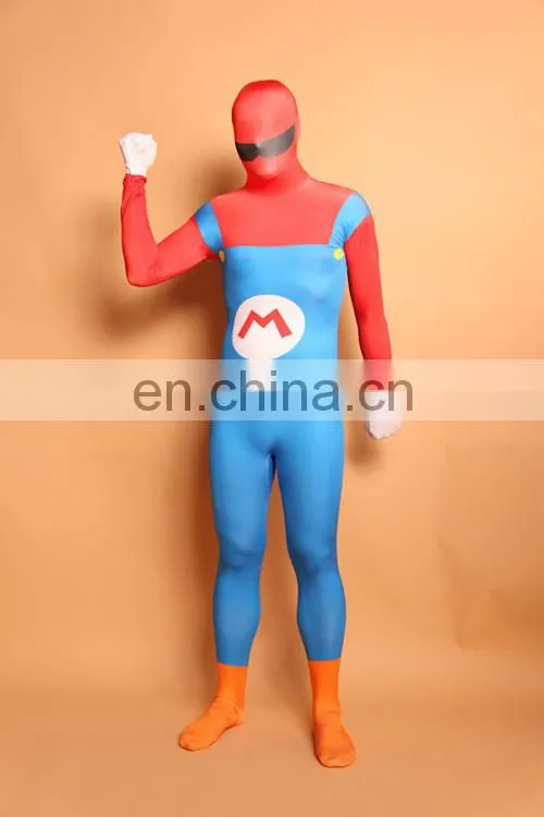 Blue & Red Second Skin Cosplay Suits For Woman Man 2nd Skin Costume