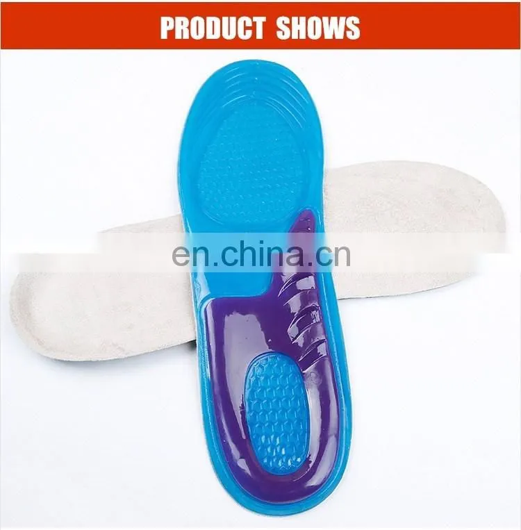 Sports Massaging Silicone Gel Insoles Arch Support Orthopedic Plantar Fasciitis Running Insole For shoes #YD0001