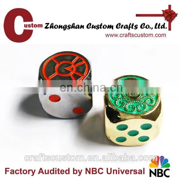 Wholesale cheap 20 sides metal dice different colored