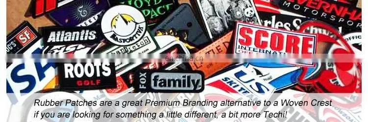 Custom rubber patches pvc rubber 3d patch