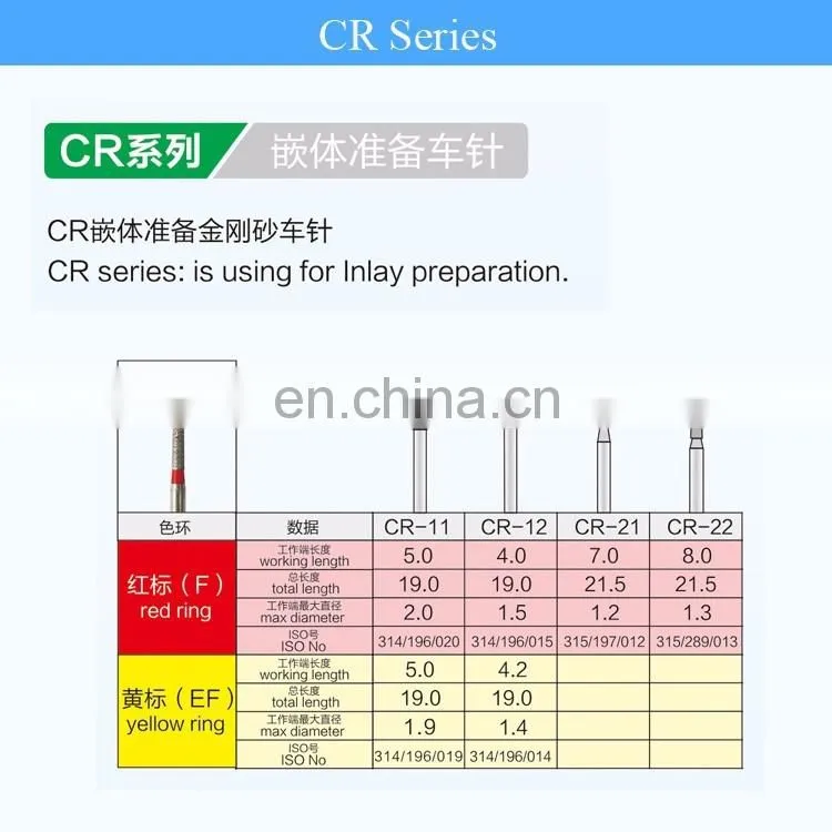 Belldental High speed Dental Diamond burs compatible with mani diamond bur
