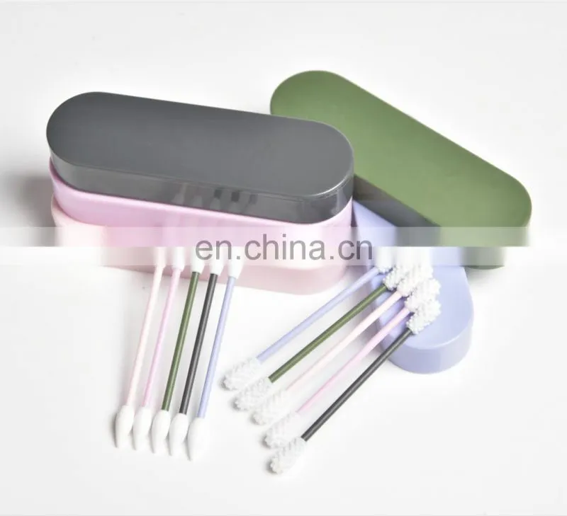 New Product Ideas 2019 Amazon Hot Sale Reusable Silicone Cotton Swabs Sticks Silicone swab ear cleaning bud stick
