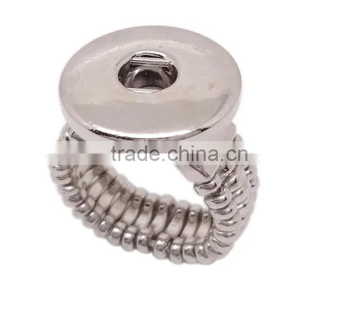 Fashion alloy finger ring snap button jewelry