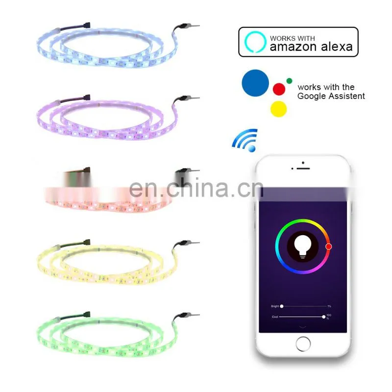 Intelligent wifi smart phone controllable rgb/ rgbw led strip for led home light