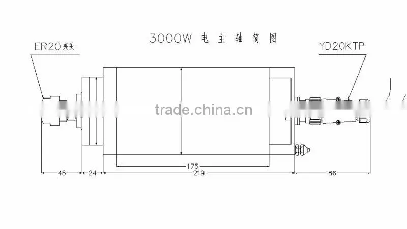3.0kw-220v Spindle Motor used in wood carving machine