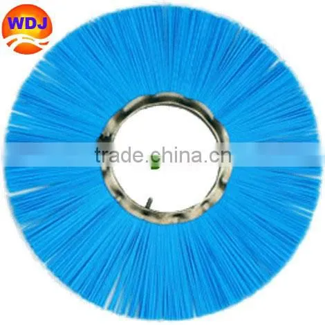 Nylon wafer brush rolling broom brush for petrol road sweeper from china factory WDJ