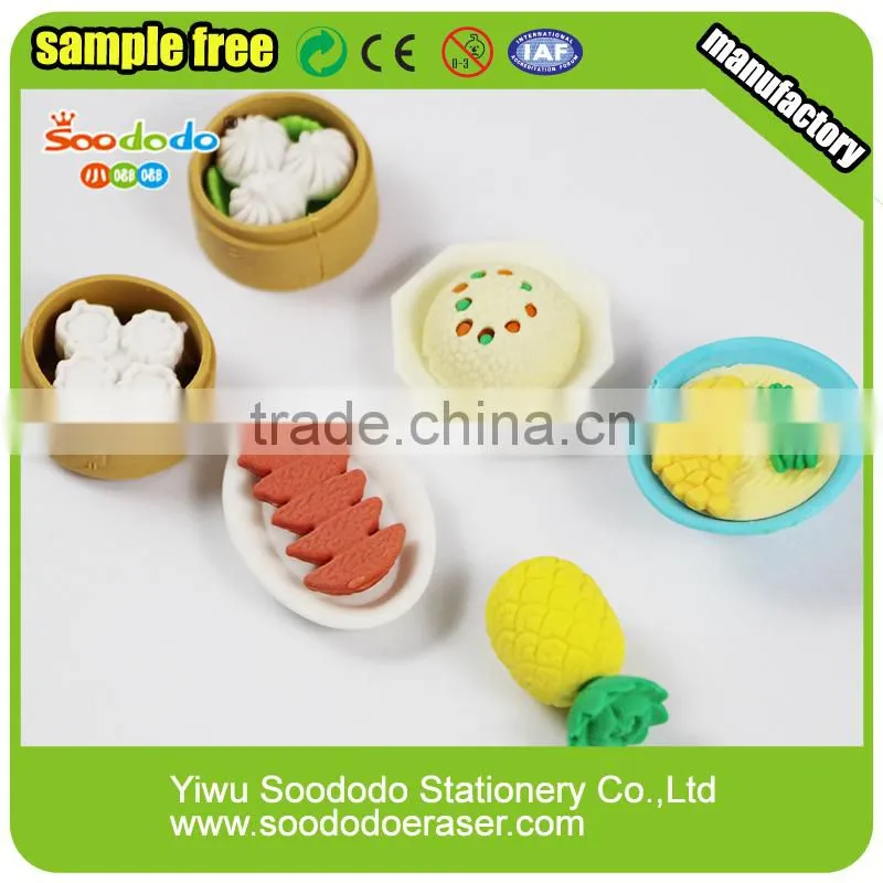 SOODODO Promotional 3D Vegetable Shaped Pencil Eraser