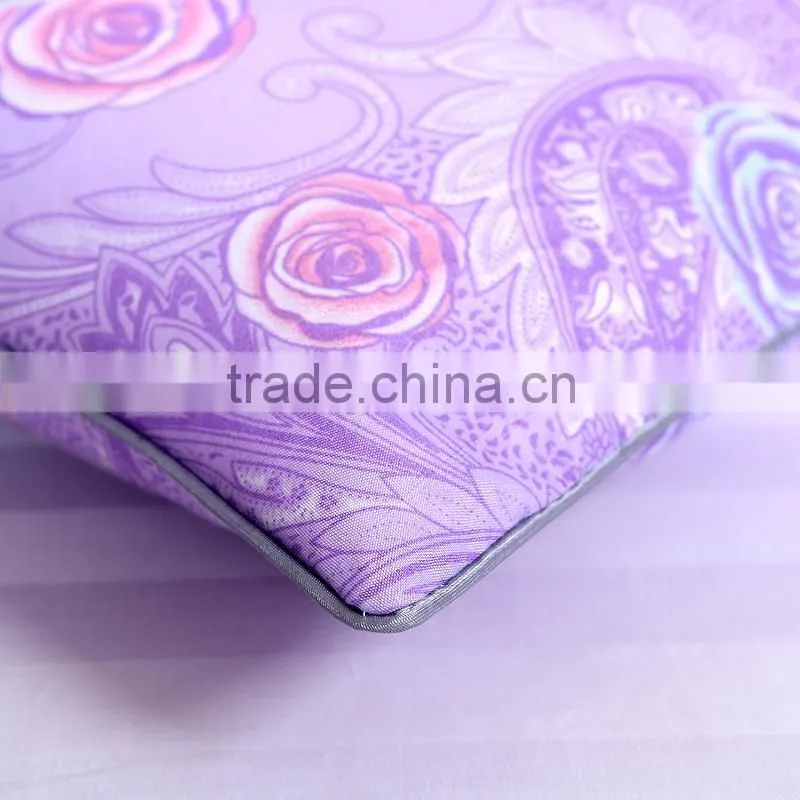 Cheap price polyester microfibre bright purple colored king size down comforters