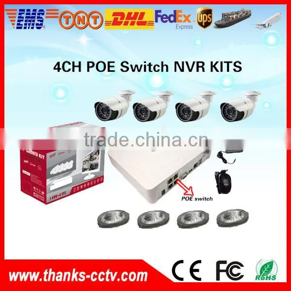 4CH H.264 poe nvr kit