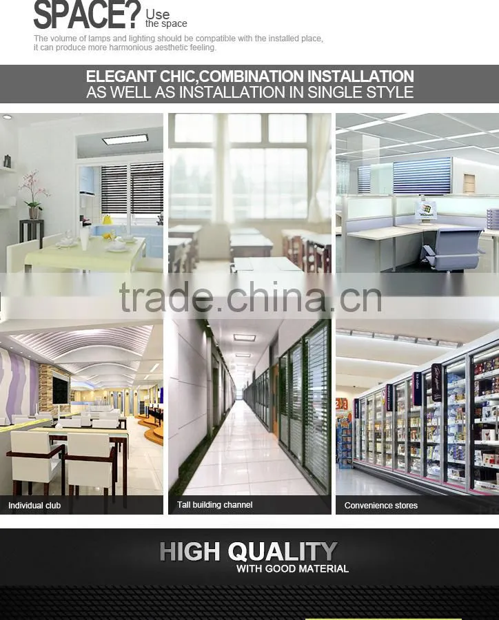 500*500 36W suspended surface mounted led ceiling light for reading