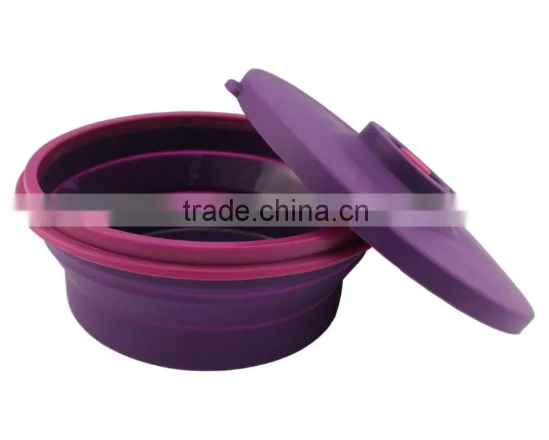 New Arrival Clear Silicone Collapsible Food Containers