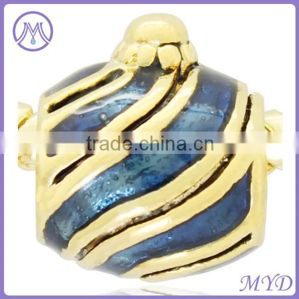 handmade enameled metal corner bead for Jewelry
