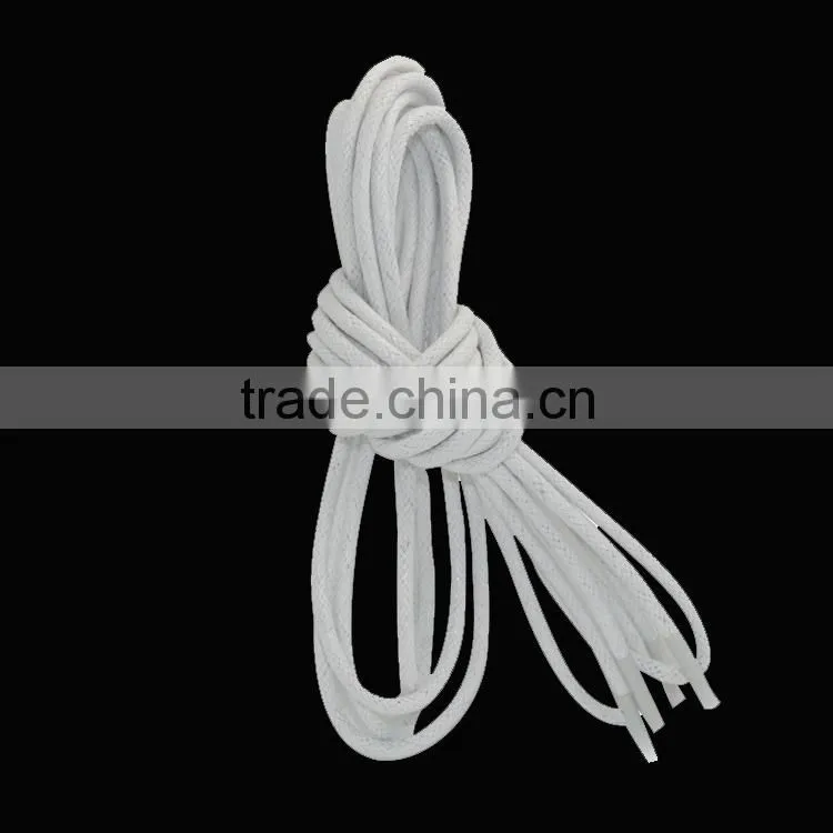 Round waxed shoelace for leather shoes