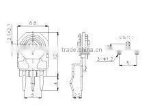 BONESN W208-1AN potentiometer single-turn potentiometer glass glaze trimpot