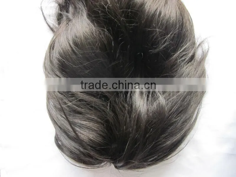 Natural black Human Hair Toupee