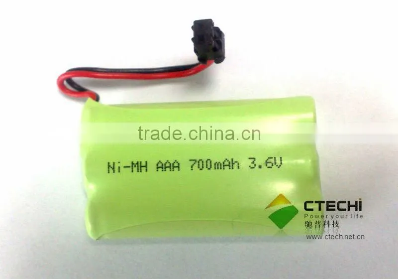 battery packs 4.8v nimh,ni-mh rechargeable battery aaa 4.8v 700mah,nimh 4.8v aaa 700mah rechargeable battery pack