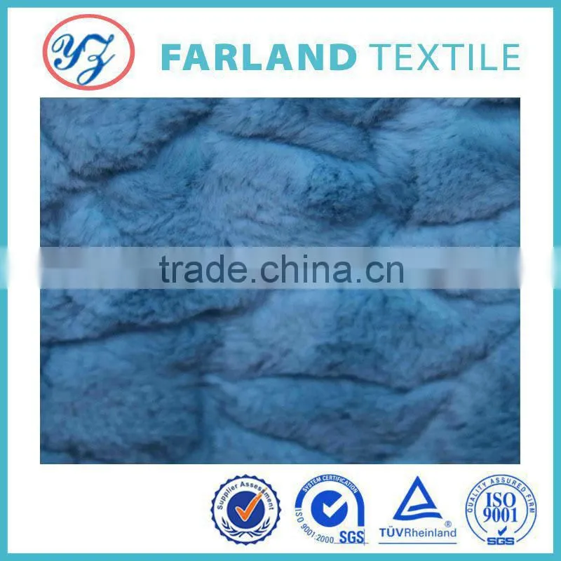 new products Rabbit fur fabric with brushed for bed sheet fabirc
