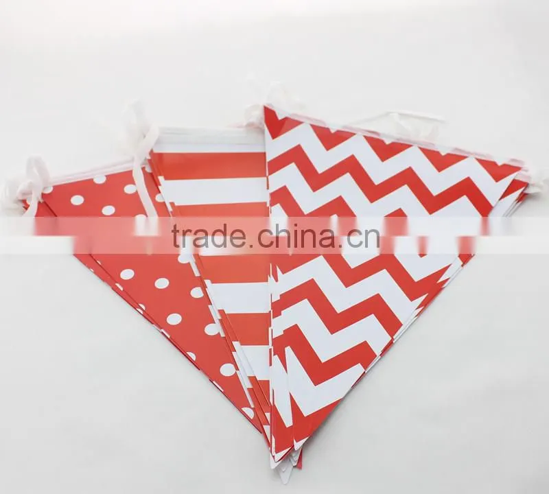 Manufacturer of Party Theme Paper Triangle Flags Garden Party Flags Banner