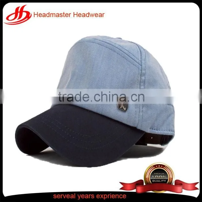 Custom unique 100%cotton baseball hat with metal patch