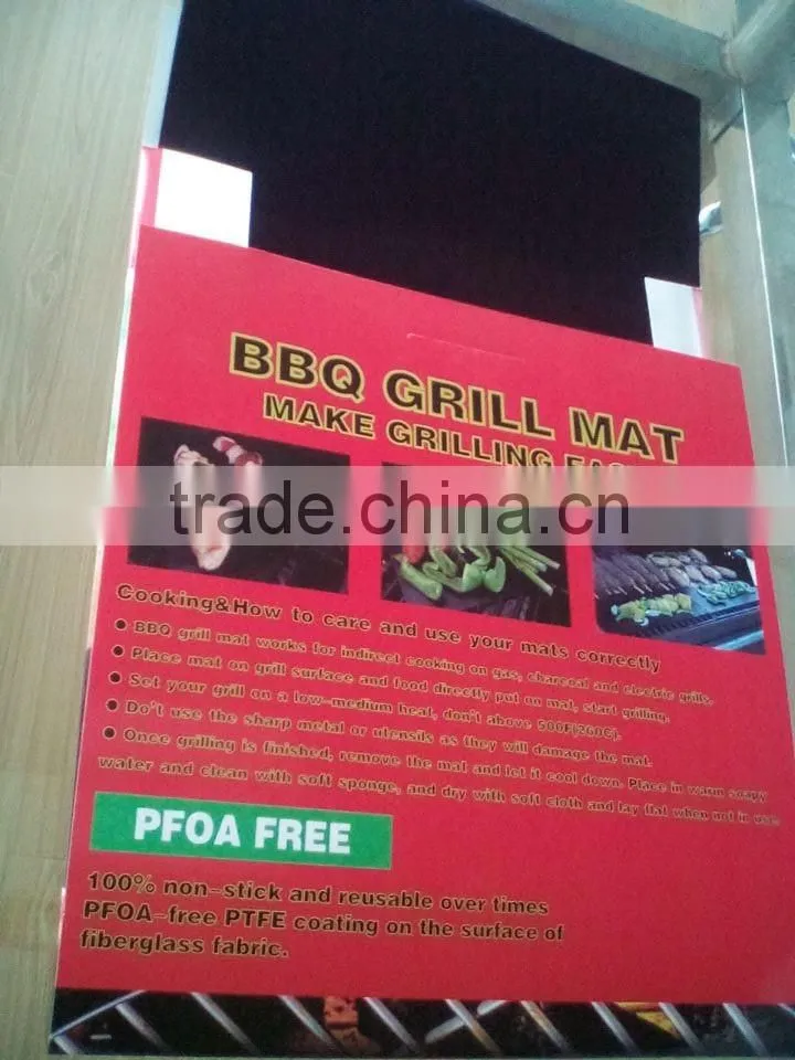100% non-stick teflon coating heat resistant grill mat PFOA free