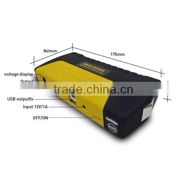 2015 Fashion design portable jump starter with 16800mah smart power bank