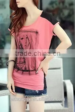 Ladies cotton printed new pattern t-shirts