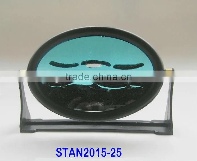 MOTION ART/MULTIPLE LEVELS, SANDSCAPE MOVING SAND PICTURE WITH OVAL FRAME (STAN2015-22)